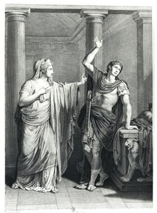 Monime i Xiphares, ilustracja z „Mitrydate” Jeana Racine